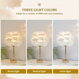 White Mushroom Desk Lamp Modern Princess Bedside Night Light Suitable for Girls' Bedroom Wedding Decoration Gift Atmosphere Lamp