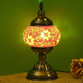 Handmade Moroccan Turkish Mosaic Table Lamp with - Glass Shade & Vintage Bronze Base - 3-Color Adjustable (/Green/Yellow) Arabic Lantern Light for Bedside, Living Room, Cafe - Bulb Included, Easy Assembly, Powder-Coated Finish, Large Table Lamp, Floor Lamps For Living Room, Table Lamp For Bedroom, Lamp Side Table, Turkish Lamp, Cordless Table Lamp, Bedside Table Lamp, Modern Table Lamp, Table Lamps For Living Room