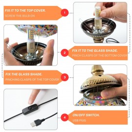 Handmade Moroccan Turkish Mosaic Table Lamp with - Glass Shade & Vintage Bronze Base - 3-Color Adjustable (/Green/Yellow) Arabic Lantern Light for Bedside, Living Room, Cafe - Bulb Included, Easy Assembly, Powder-Coated Finish, Large Table Lamp, Floor Lamps For Living Room, Table Lamp For Bedroom, Lamp Side Table, Turkish Lamp, Cordless Table Lamp, Bedside Table Lamp, Modern Table Lamp, Table Lamps For Living Room