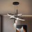 [Modern LED Chandelier] Modern Double Ring LED Chandelier | Adjustable Hanging Line, Three-Color Dimmable (Warm White/Cool Daylight/Neutral), Semi-Flush Mount or Pendant Lighting, Hardwired Ceiling Light for Dining Room, Living Room, Bedroom - Compatible with Standard Dimmer Switches
