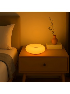 Orange Donut Table Lamp, Adjustable Brightness, USB Powered And Rechargeable, Touch Control, Perfect for Decorating Nightstands, Desks, Living Rooms, Bedrooms, And Home Offices.Cordless Table, Bedside Lamp, Eye Caring Dimmable LED Touch Nightlights