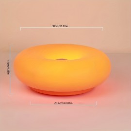 Orange Donut Table Lamp, Adjustable Brightness, USB Powered And Rechargeable, Touch Control, Perfect for Decorating Nightstands, Desks, Living Rooms, Bedrooms, And Home Offices.Cordless Table, Bedside Lamp, Eye Caring Dimmable LED Touch Nightlights