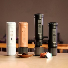 2-in-1 Portable Italian Espresso Machine- 20 Bar (vs 10 Bar Others), 4 Cups/2.2oz, Lightweight & Durable for Camping, Office & Car, Car Coffee, Portable Coffee Maker, Compact Design, Spacesaving Appliance, Reliable Espresso, Coffee Brewer, Mini