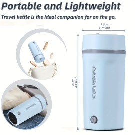 Travel Electric Kettle, 16.91oz Small Portable Electric Tea Kettle Water Boiler, Fast Boil And Auto Shut Off Hot Water Kettle, Fast Boiling Kettle, Sleek Electric Kettle, Compact Design, Efficient Boiling, Quick Boil Kettle, Tea Lovers, Outdoor