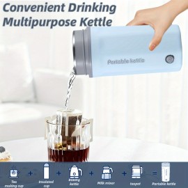 Travel Electric Kettle, 16.91oz Small Portable Electric Tea Kettle Water Boiler, Fast Boil And Auto Shut Off Hot Water Kettle, Fast Boiling Kettle, Sleek Electric Kettle, Compact Design, Efficient Boiling, Quick Boil Kettle, Tea Lovers, Outdoor