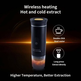 Portable Self-Heating Espresso Machine - - Coffee Maker with, Compatible with Ground Coffee Beans, Compact for Travel, Camping, Office - No External Power/, Espresso Maker (Not a coffee machine)