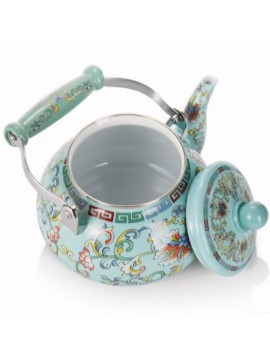 2. 6 Quart Floral Enamel Tea Kettle Vintage Enameled Teapot Stovetop Enamel on Steel Water Coffee Tea Pot with Ceramic Handle Colorful Hot Water Kettle for Home Kitchen Decor No Whistling, Kettle For Boiling Water, Whistling Kettle, Tea Pot With Infuser And Lid, Coffee Pot, Tea Pot With Strainer, Teapot With Infuser, Teapots For Tea, Whistle Kettle, Teapot With Infuser And Lid, Christmas Teapots, Stove Top Kettle For Boiling Water, English Teapot, Induction Kettle, Small