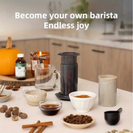 [Portable Coffee Machine] Portable Manual Hand Brewing Coffee Machine Set | No Battery, Suitable for Family, Outdoor Picnic Camping and Travel | Ideal Gift for Family and Friends