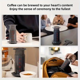 [Portable Coffee Machine] Portable Manual Hand Brewing Coffee Machine Set | No Battery, Suitable for Family, Outdoor Picnic Camping and Travel | Ideal Gift for Family and Friends