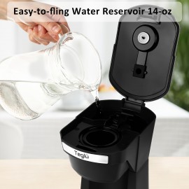 Single Coffee Maker 2in 1 for K Cup Pods & Ground Coffee 3 Color 6-14oz Drip Coffee Machine,  Modern Coffee Brewer, Compact Design, Highquality Materials, Multicup Brewer, Office Workers, Coffee Lovers