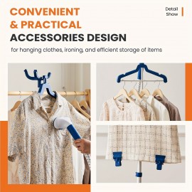 tanding Garment Steamer With Roll Wheels For Easy Movement, Water Tank For 1 Hour Continuous Steaming, Adjustable Pole For Storage, Easy-Roll Wheels, Garment Hanger, & Fabric Brush