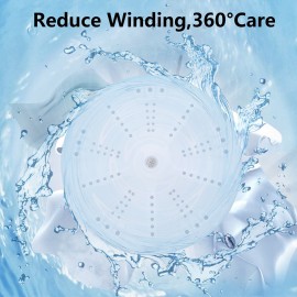 360 Twin Tub Washing Machine 15.8lbs Capacity Self-draining- 110V Semi-Automatic Portable Washer For Apartments/ Dorms/ RVs - Corrugated Tub & Bottom Drain Design, Gray Compact Laundry Unit