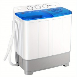 Lifezeal Portable Twin Tub Mini Washing Machine, 13.2lb Capacity with Spinner, 8.8lb Dryer, 110V-130V Plug, Compact Design for Travel & Use, Portable Washing Machine