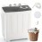 Portable Washing Machine Twin Tub - 28lbs Compact Washer(18lbs) And Dryer(10lbs) Combo with Drain Pump - Mini Laundry Machine for Apartments, Dorms, RVs, And Camping, Small Space Appliance, Lightweight Washerdryer, Spacesaving Design, Reliable