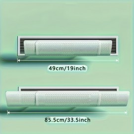 [2pcs Air Deflector] 2pcs Vertical Air Deflector Baffles with Hooks | Stylish White Plastic Design for Home & Office, Prevents Direct Blowing Air, Easy Installation, Modern Aesthetic, Sleek Finish