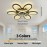 1pc, Remote Control LED Ceiling Fan with Light, Flower Shaped Ceiling Fan Light, 3 Light Colors, Dimmable Modern Low Profile Recessed Ceiling Fan Suitable for Kitchen, Bedroom, Commercial Lighting Suitable for Living Room, Dining Room, Coffee Shop, Shopping Mall, Very Suitable for Summer