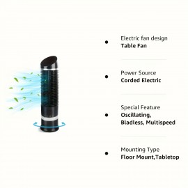 Quiet Tower Fan with 3 Speed Settings - 16
