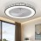 20-Inch Modern LED Ceiling Fan with Adjustable Light (3000K-6500K), Embedded Installation Design, Reversible Airflow for Enhanced Circulation – Ideal for Office, Study, Bedroom, and Indoor Spaces
