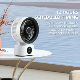 USB plug-in desktop fan, with 5-speed adjustment and mute fan capable of shaking head, can set the blowing time with detachable net cover, and portable fans for home, office, dormitory and travel can be hung on the desktop and hung on the wall., Portable Fan, Portable Fan, Office Fan, Home Fan, Modern Fan, Sleek Fan, Quiet Fan, Mute Operation, Timer Function, Headshaking Fan, Travelers, Home Users