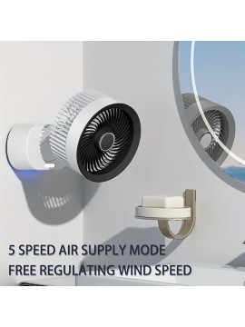 USB plug-in desktop fan, with 5-speed adjustment and mute fan capable of shaking head, can set the blowing time with detachable net cover, and portable fans for home, office, dormitory and travel can be hung on the desktop and hung on the wall., Portable Fan, Portable Fan, Office Fan, Home Fan, Modern Fan, Sleek Fan, Quiet Fan, Mute Operation, Timer Function, Headshaking Fan, Travelers, Home Users